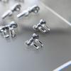 10 Pcs Glossy Silver Ribbon Nail Art Charm 3D Metal Alloy Bows Silk Ribbon Nail Decoration Diy Retro Metallic Nail Accessories