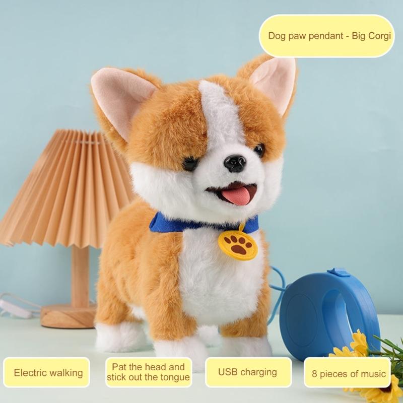 USB Rechargeable Interactives Robotic Pet With Touch Activated Motion And Sound Soft Plushes Design For Home Use
