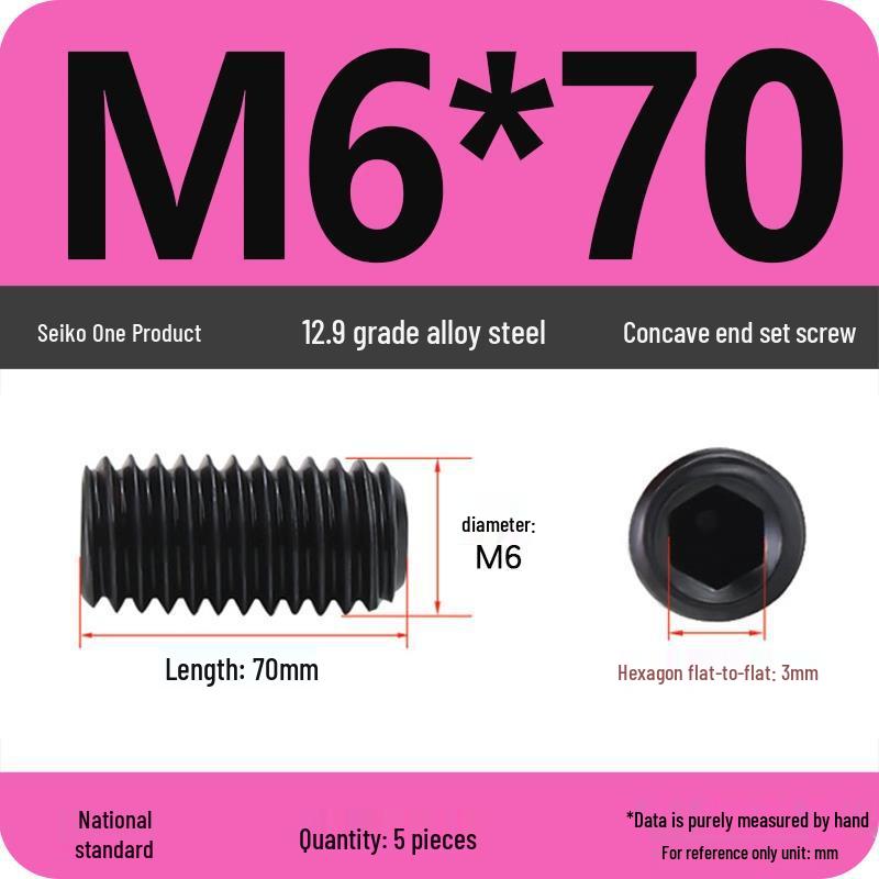 12.9 Grade Hex Socket Set Screw Grub Screw (M3-M12)
