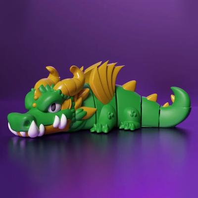 3D Printed Movable Joint Evil Dragon Model Toy