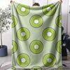 Kiwi Fruit Pattern Throw Soft Flannel AC Blanket Lightweight Summer Nap Throw Cozy  Blanket for Sofa Bed Travel Home