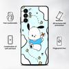 Sanrio Hello Kitty And Cinnamon Roll Case for Samsung Galaxy A05 A04 A30 A15 A03 A50 A40 A16 A70 A06 A10 A12 A20 A13 Black Soft