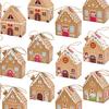 24 Pcs Christmas Gingerbread House Gift Box Paper House Treat Boxes for Holiday Party Favors Cookie Candy Gifts Packaging