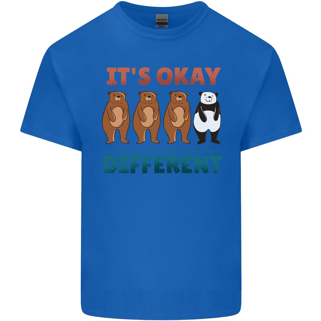 Panda Bear LGBT Its Okay to Be Different Unisexs Light Cotton TShirt