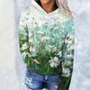 Floral Daisy 3d Print Hoodie Women Fashion Oversized Hoodies Women Sweats Coat Hooded Sweats Pullover Women's Clothing Flower