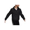 Adidas Solid Color Kangaroo Pocket Half-Zip Detail Hooded Jacket Men Outerwear Black GQ6265