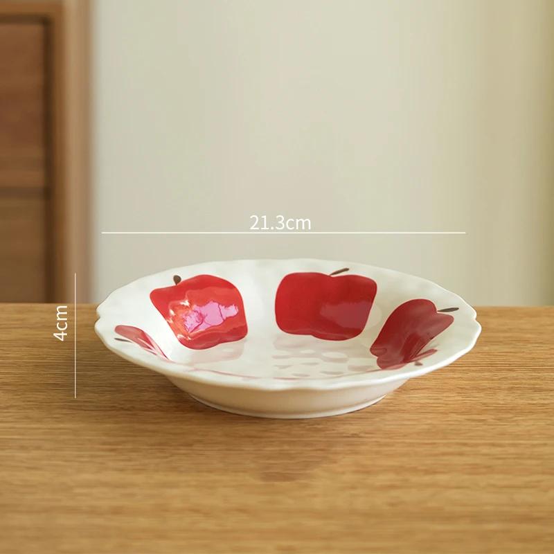 Creative Cute Fruits Ceramic Plates Exquisite Party Afternoon Tea Dessert Ice Cream Bowls Fashion Home Breakfast Coffee Mugs