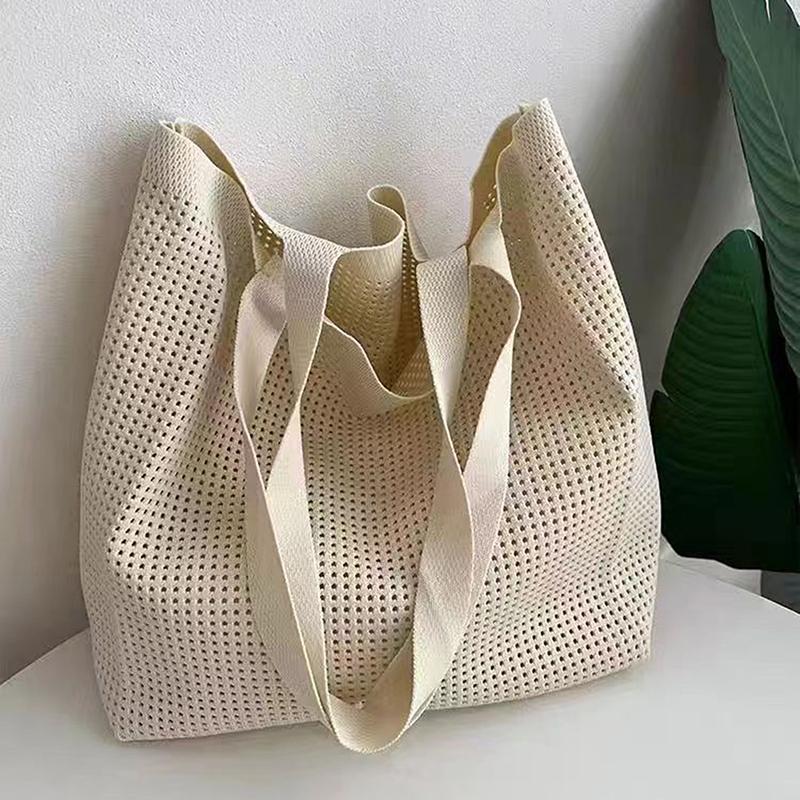 

Женские вязаные сумки через плечо в стиле ретро, плетеные крючком, большой вместимости, сумки-шопперы