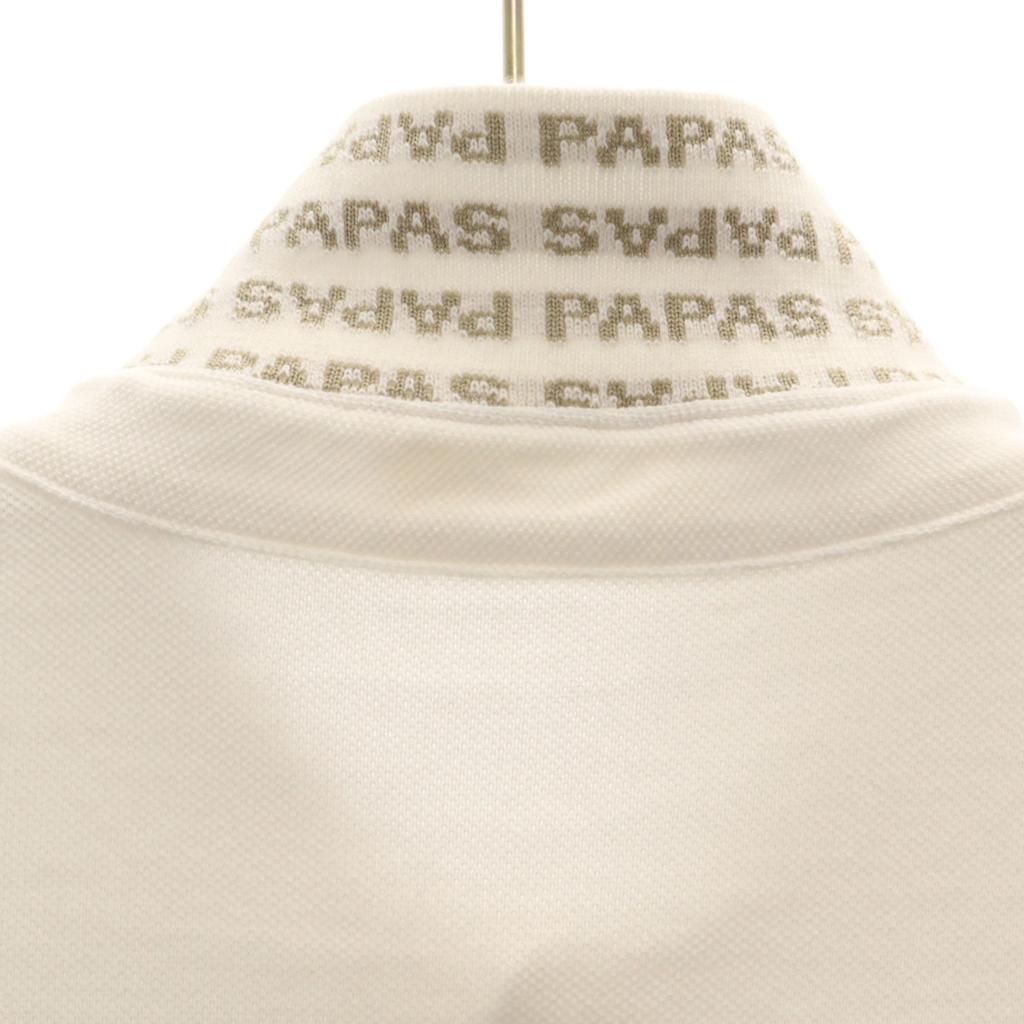 PAPAS PLUS made in Japan Kortarmet Poloskjorte S hvit Fawn Herre Brukt