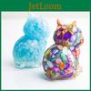 Crystal Resin Animal Figurine With Gold Leaf For Desk Decor Collectors Gift