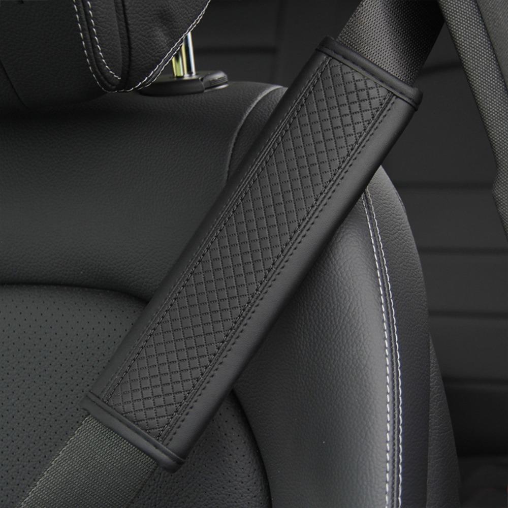 Embossed Belt Protective Cover PU Leather Car Shoulder Pad Safety Car Seat Belt Cover  Car