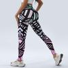 Women's Geometric Print High-Waisted Stretch Leggings for Running, Weightlifting, and Yoga.