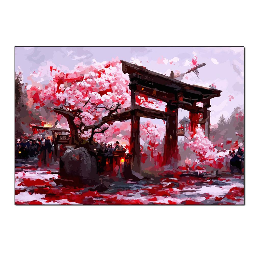 

Японский Пейзаж Плакат Холст Картина Печать Настенная Картина Бар Кафе Винтаж Домашний Декор Комнаты Эстетическая Роспись Подарок Безрамное 30x40cm No Framed