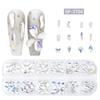 12-Grid Irregular Transparent AB Glass Diamonds for Nail Art