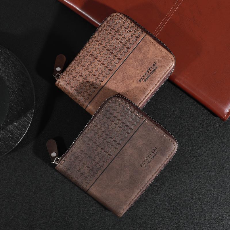 

Минималистичный однотонный короткий кошелек, универсальный кошелек для монет, повседневный многофункциональный держатель для кредитных карт, сумка унисекс для повседневного использования