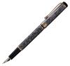 Gullor Fountain Pen with Gift Box, Cloud and Dragon Engraving, Fine Nib, Gray