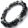 [BLESSING M'style] Natural Stone Power Stone Bracelet, Four Gods Bracelet, Morion, Matte Onyx, Silver-Engraved Onyx, Includes Luxury Suede Drawstring