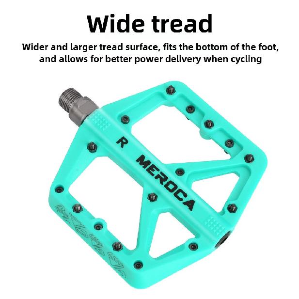 Nylon Bicycle Pedals Red Purple Orange Bianchi Pink Green 14mm Ultralight Bearing Wide Pedal for XC Bmx Pedal Board removal tool