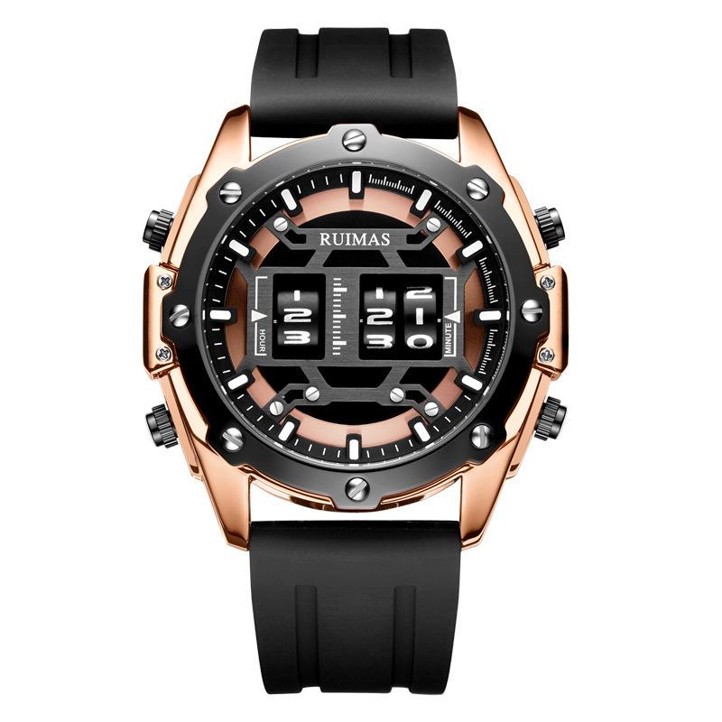 Personality Roller Sports Watch Male, Fashion Waterproof Student Quartz Watch