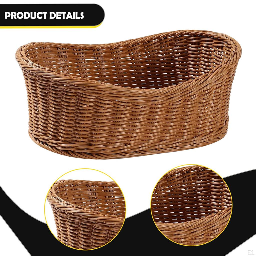 Bread Serving Basket Food Tray Tabletop Organizer Woven Fruit for Kitchen Table