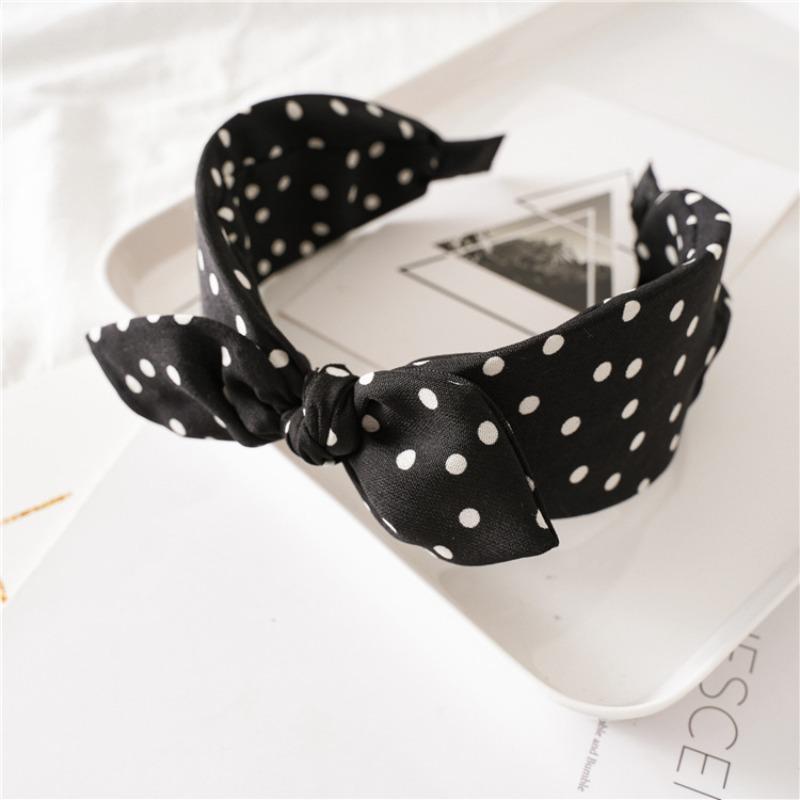 Hair Accessory - Leopard Print Rabbit Ears Knotted Wide Version Hair Band for Women's Outdoor Updo Hair Clip Headband Accessory