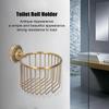 Antique Brass Toilet Paper Holder Wall Mount Toilet Paper Roll Holder Decorative Rustic Bathroom Accessory for Apartment Dorm