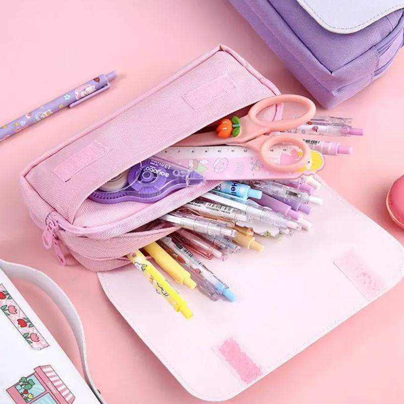 Demon Hunters Anime Kids Pencil Case Printing Cartoon Rumi Mira Zoey Student Stationery Bag