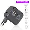 PD 20W Universal Travel Adapter UK/EU/US Plug Dual USB + PD 20W Charging International Charger
