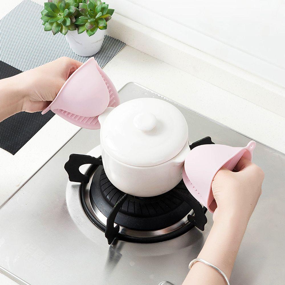 Microwave Anti-hot Non-slip Silicone Thickened Cooking Mitten Oven Mitts Hand Protector Gloves