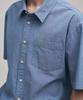 LE TIGRE Oxford Short Sleeve Shirt (Mid Blue)