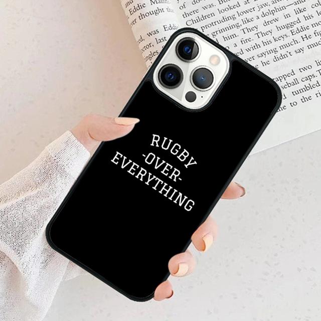 Rugby Fußball Sport Handyhülle Für iPhone 17 Air 16 16e 15 14 plus 11 12 13 Pro max Weiche Stoßfängerhülle Cover coque