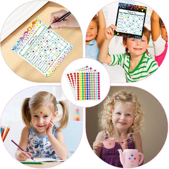 Utron 80 Pack Reward Chart for Kids, Incentive Chart Behavior Chart for Kids At Home, 2 Designs with 2160 Star Sticker, Kids Chore Chart, Sticker