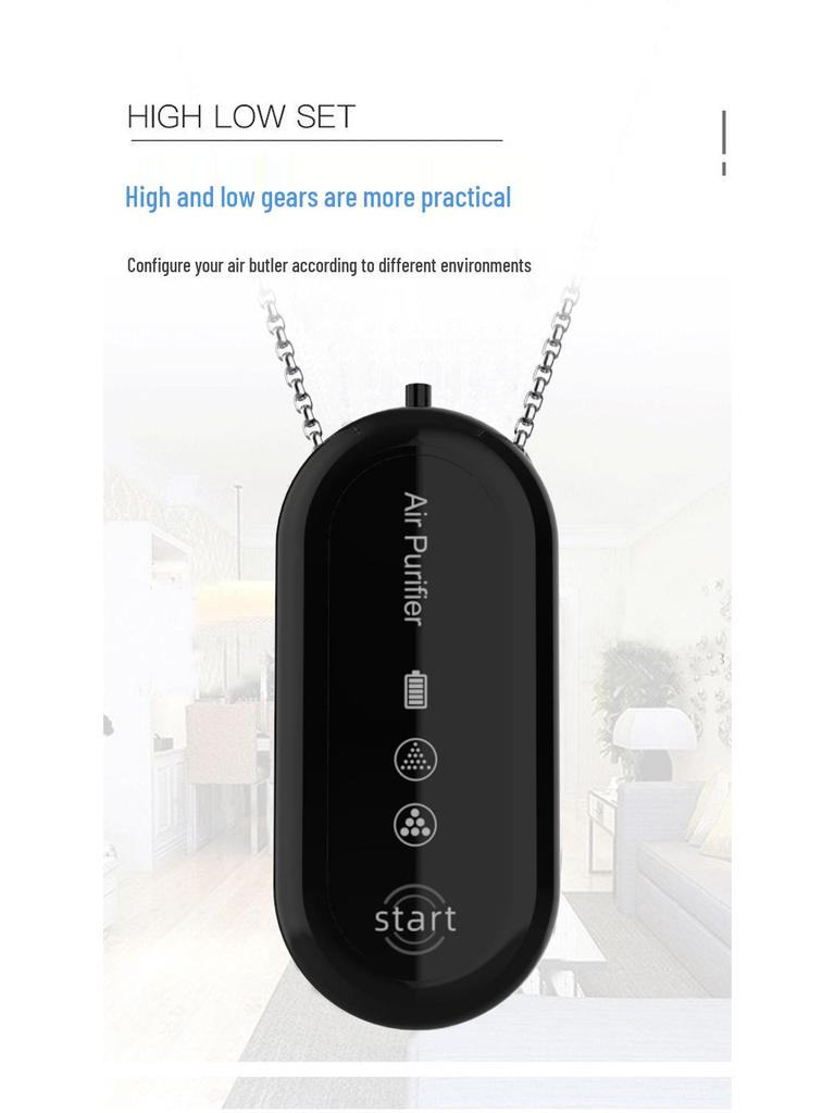 Przenośny Mini Oczyszczacz Powietrza do Powieszenia na Szyi