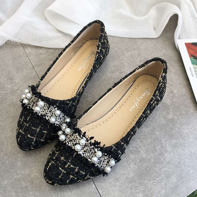 Xiaoxiangfeng single shoes female spring 2025 versatile Korean version fairy evening shoes gentle shoes pointed flat shoes