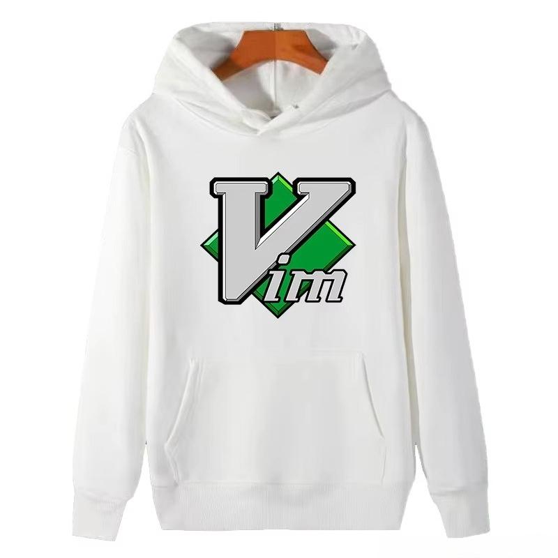 Sudadera con capucha estampada con el sistema operativo VIM Linux, ropa deportiva para hombre de otoño/invierno.
