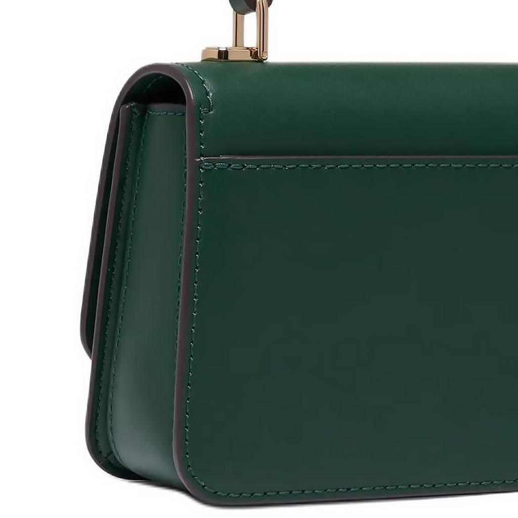 MICHAEL KORS Delancey Cow Leather, Split Cow Leather Shoulder Bag, Crossbody Bag, Handbag Small Women's Green 32T4GD8C5L-372