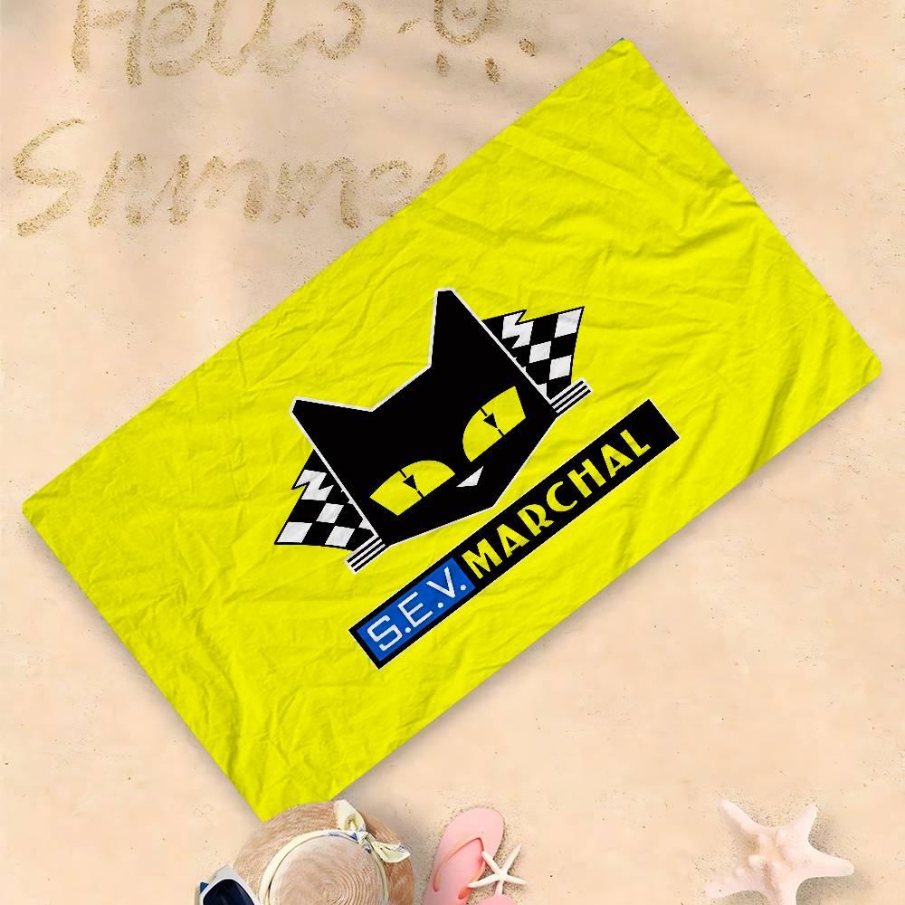 

Sev-M-Marchal Logo Anime Beach Swimming Towel Soft Absorbent Washcloth Children s Gifts For Kids Travel Camping Gym W30*H60(CM)