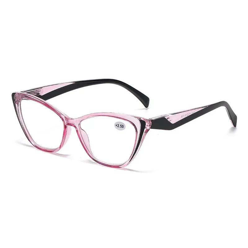 Fashionable Cat Eye Presbyopia Eyeglasses Ultra Light Comfortable Men Ladies Anti Blue Light Eye Protection Glasses +10 To +40 +1.0 +4.0