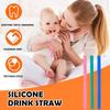 Silicone bebê crianças molares hastes canudos de alimentos complementares canudos de bebidas de silicone de qualidade alimentar