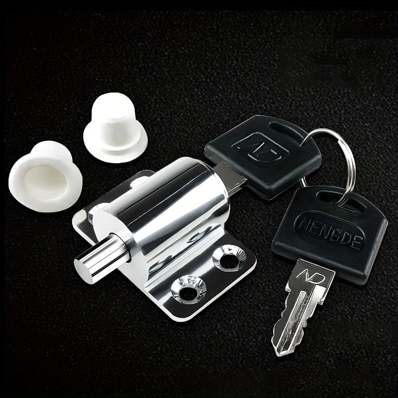 2 Clés 1 Jeu Serrures de Fenêtre de Porte Coulissante avec Protection de Sécurité Bébé Enfant Antivol Alliage d'Aluminium Loquets de Sécurité de Porte