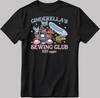 Disney Cinderella's Sewing Club, Short Sleeve White-Black Men's / Women's T-Shirt DE543