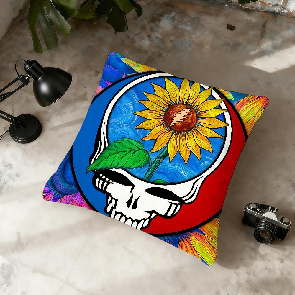 Federa Cuscino G-Grateful D-Dead Band Casa Ufficio Conveniente Semplicità Nordica Colpo Con Cerniera Federa Cuscino