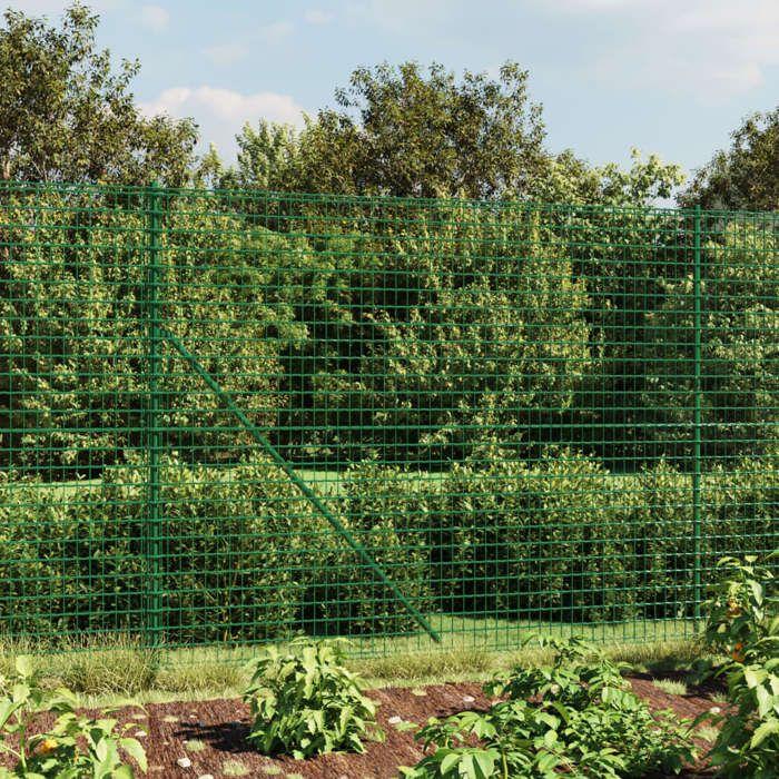 VidaXL Wire Mesh Fence with Flange, Decorative Fence Panel, Garden Patio Protection Barrier 154150