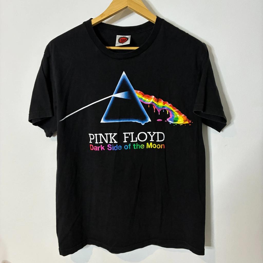 PINK FLOYD Shirt Medium Black Dark Side of the Moon Band Tee Rock