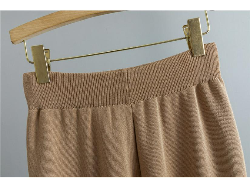 Europäische & Amerikanische Mode Gestricktes Dreiteiliges Set: Herbst/Winter Freizeitweste, Strickjacke und Hose mit weitem Bein