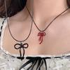 Vibrant Bowknot Pendant Necklace Ladies Fashion Bowknot Pendant Necklace Versatile Jewelry for Dating and Wedding