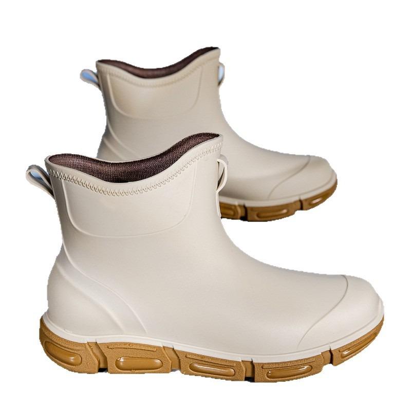 Plain Black Classic Sports Wind and Rain Shoes Outer Wear Wading Shoes Fishing Shoes Kitchen Khaki White Outdoor Functional Men's Shoes