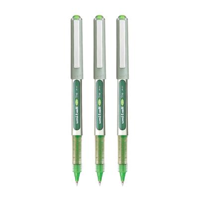 Uni-Ball Eye UB157 0.7mm Roller Ball Pen Light Green Ink Pack of 3 Durable Smooth Writing Instruments