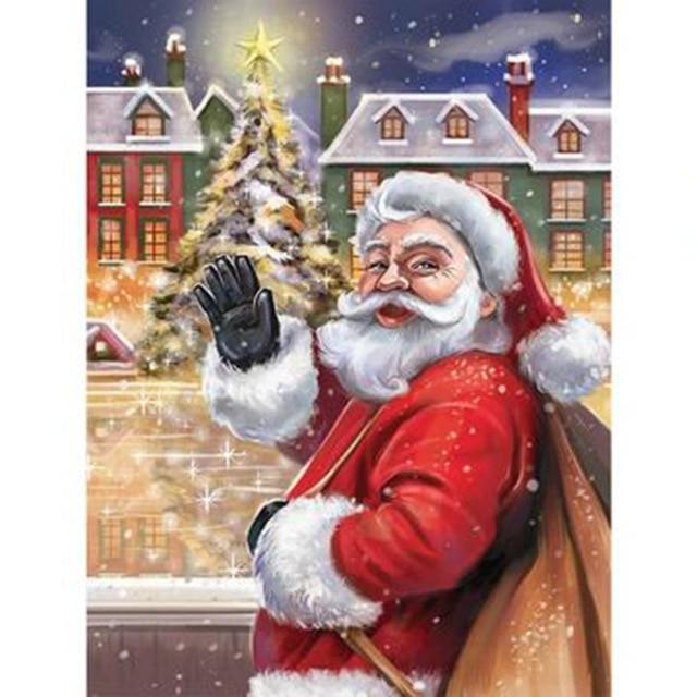 DIY Schneemann 5D Diamant Malerei voller runder Bohrer Cartoon Weihnachtsmann Diamant Stickerei Mosaik Harz Weihnachtsgeschenk Home Decor