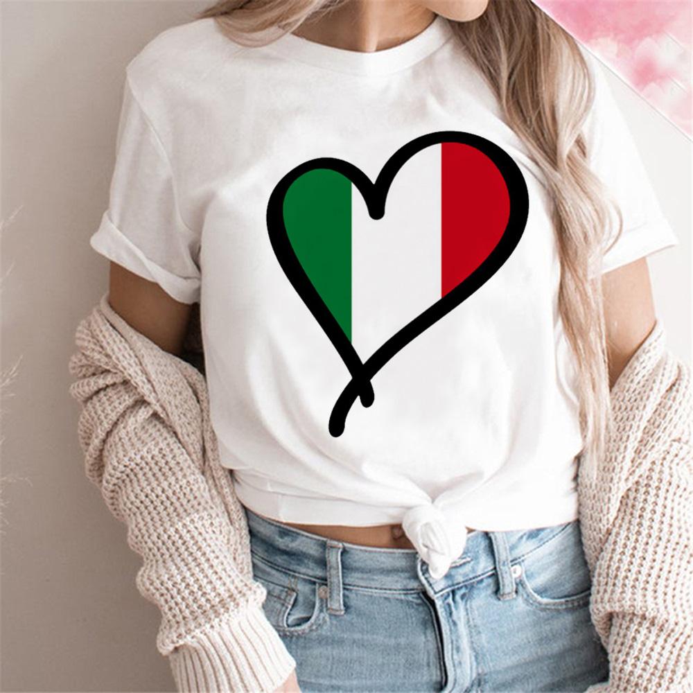 Italy t-shirts women designer graphic Japanese Tee girl graphic manga y2k clothes